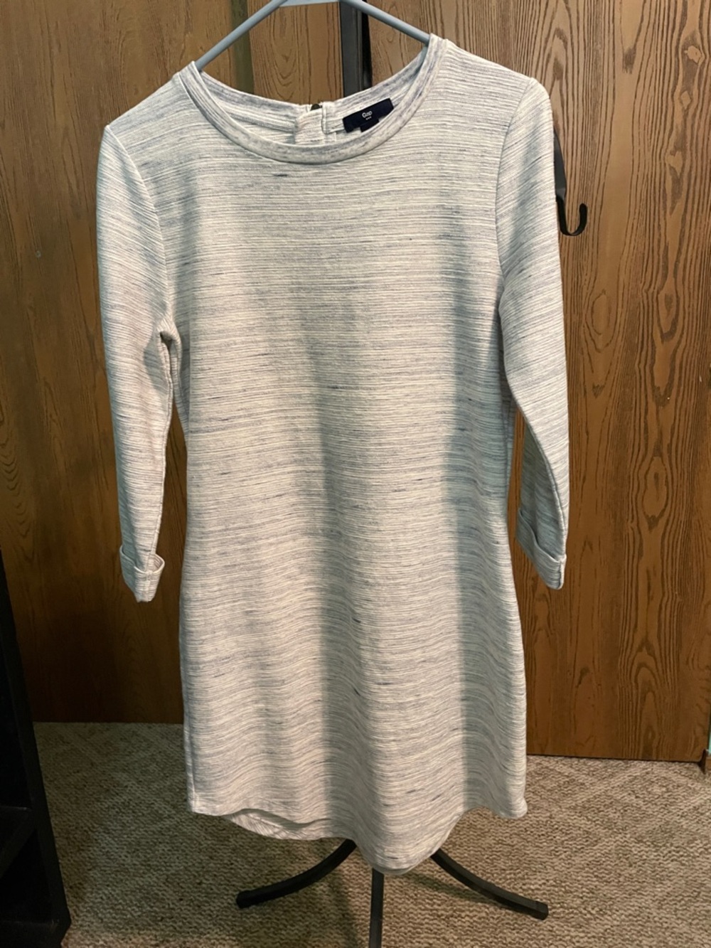 GAP Light Heather Gray Knit Shift Dress